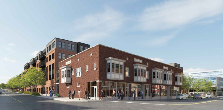 Rendering of the refurbished Curtis Block Building.