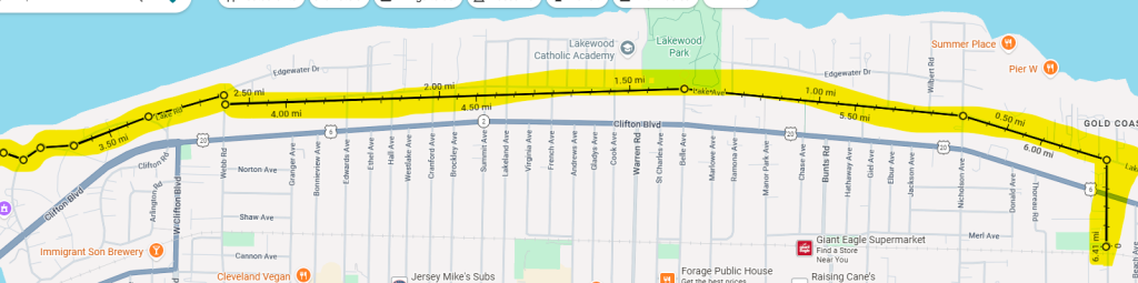 Route map of the 2026 Cycle With A Cop event.