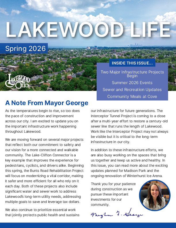 Cover page of Lakewood Life Spring 2026 issue.