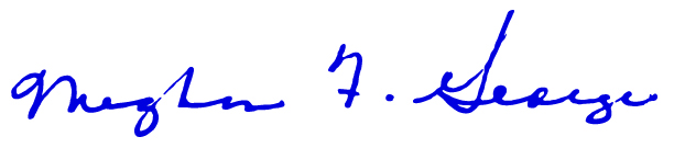 Mayor Meghan F. George signature